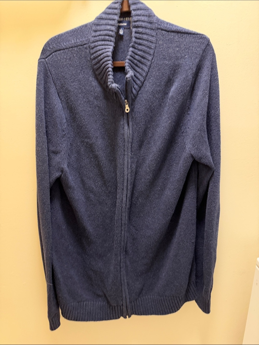 Men's Croft & Barrow Navy Full-Zip Collar Sweater